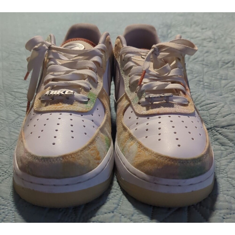 Nike Air Force 1 07 LX Pastel Paisley Shoes Women’s Size 10 Logo Metal Charm - Picture 6 of 11